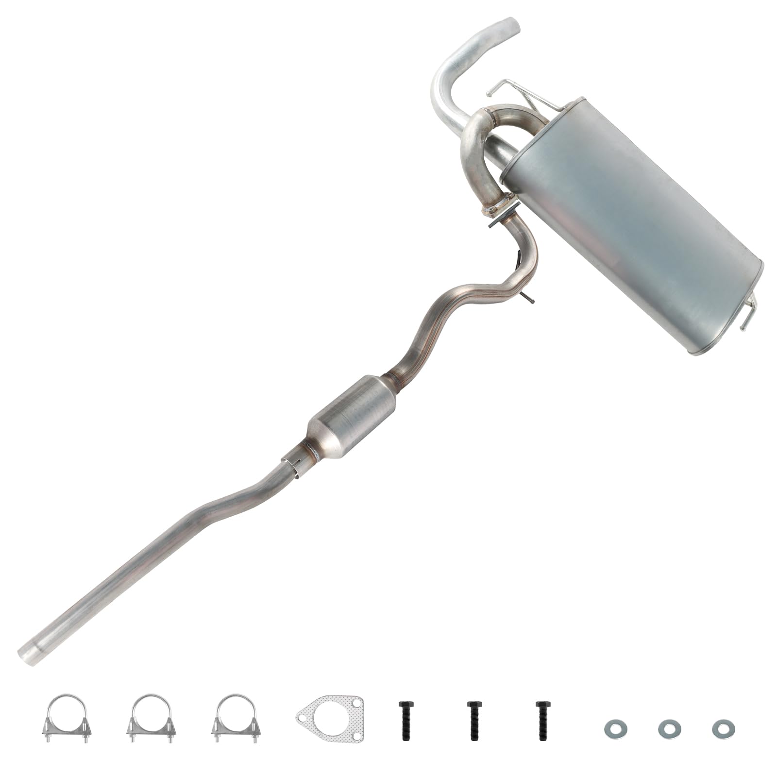 LELEHOKA Resonator Muffler Exhaust System Kit Replacement Parts