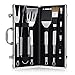 Produktbild Blusmart Grillbesteck Koffer Edelstahl, Grillbesteck Set Profi 9-teilig im Aluminium BBQ Grillzubehör Set für Camping, Grillzubehör Männer Geschenk