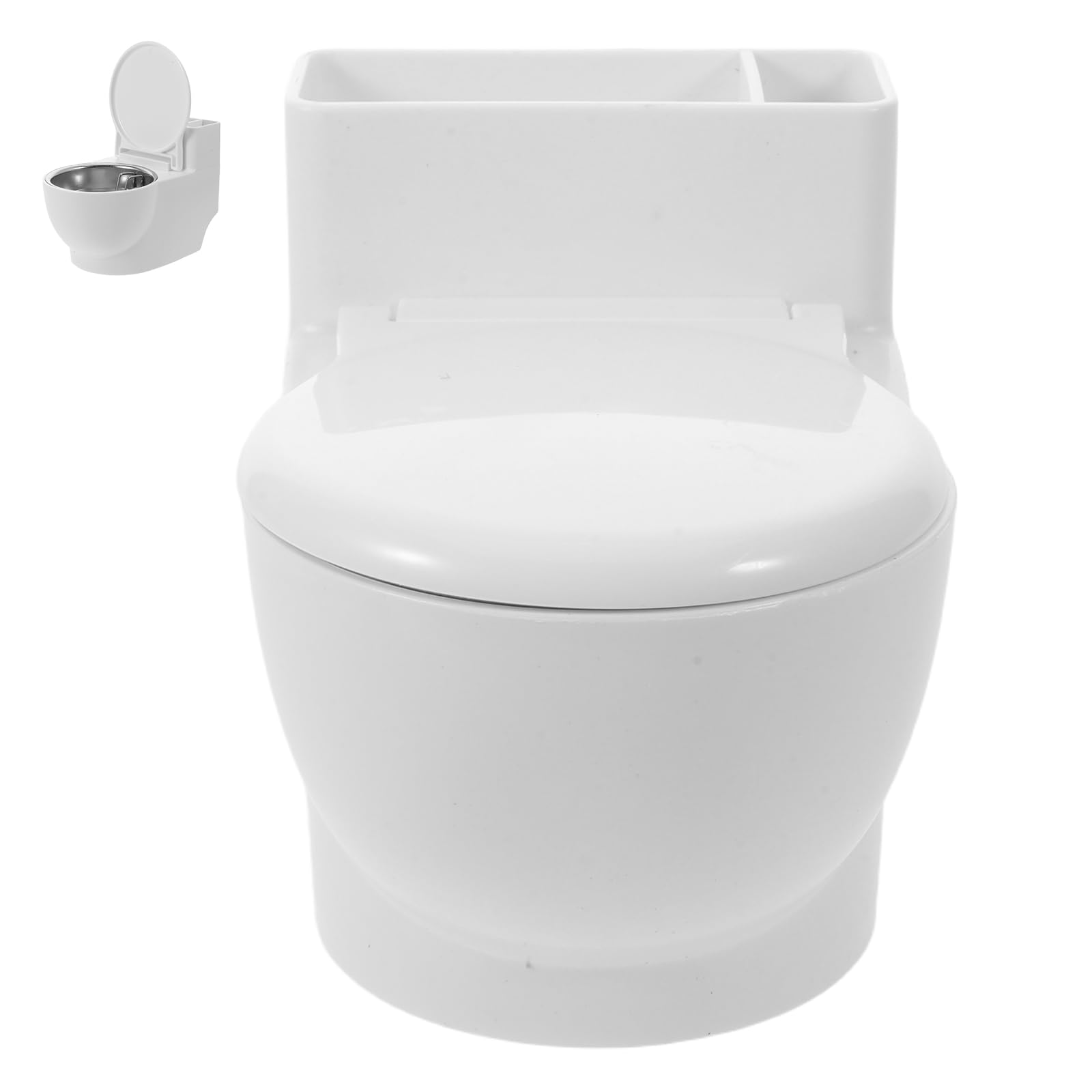 Cendrier créatif mural en forme de toilettes avec couvercle étanche pour salle de bain