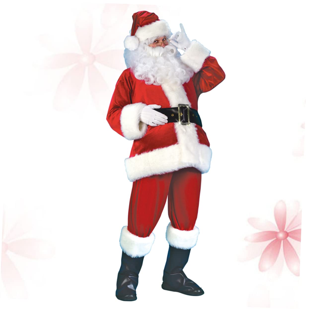 Toyvian 7pièces Costume de Père Noël Créatif pour Fêtes de Noël Cosplay et Activités