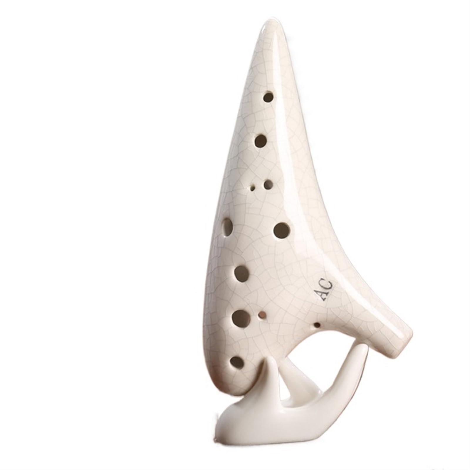 Ocarina Ocarina 12 Fori Alto C Accordatura AC Affumicata Ceramica Produzione Professionale Accordatura AC(White)