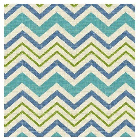 Stitch & Sparkle Cotton Duck 45' Chevron Azure Color Sewing Fabric by The Yard, (D015G0707)