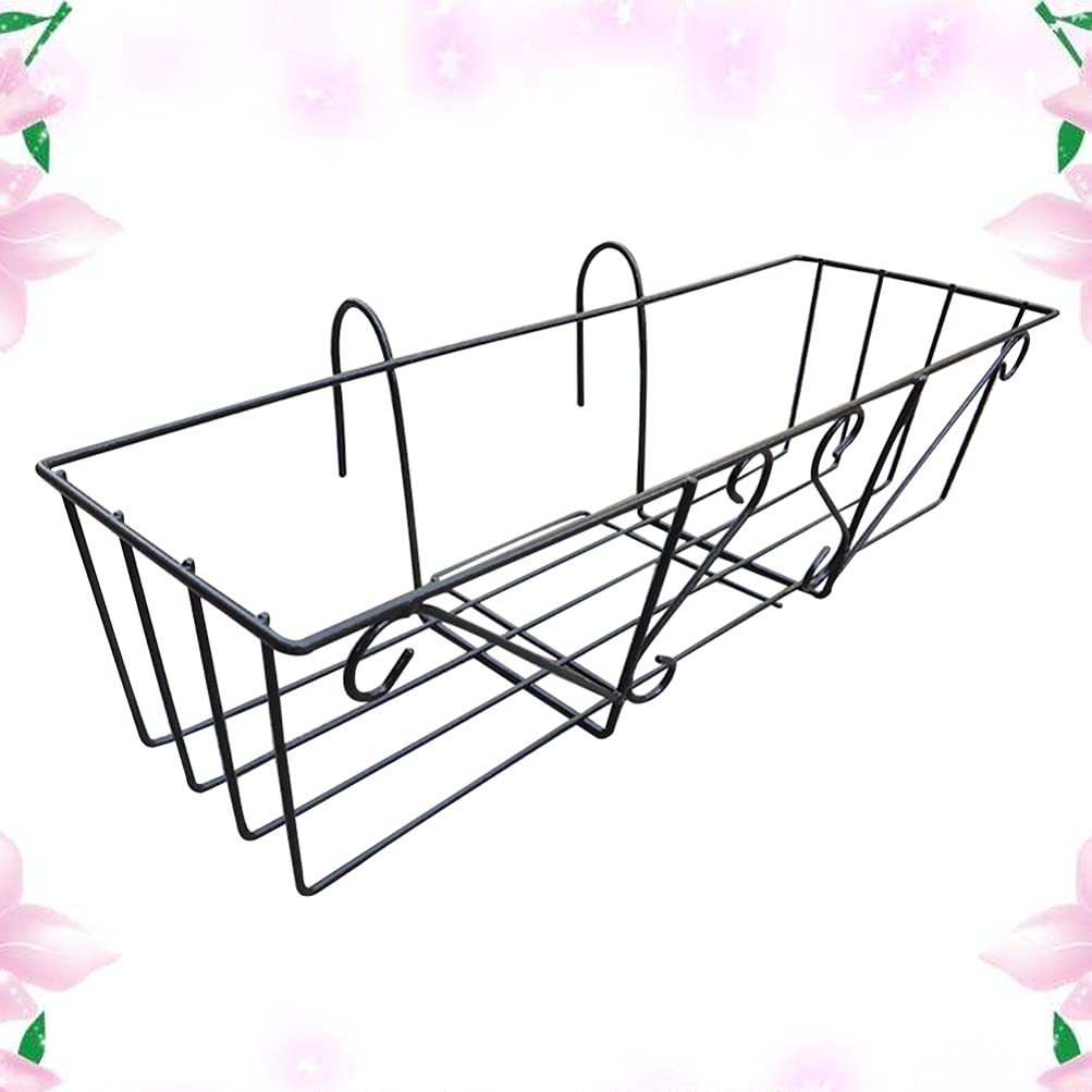 Cabilock Jardinière Suspendue en Fer Support De Pot De Fleur Jardinières De Clôture en Métal Fleur De Balcon Jardinières Suspendues Balcon Porte-jardinière Suspension en Fer Forgé Mural