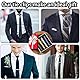 Krawattenklammer,4pcs Krawattennadel,Klassische Köper Krawattennadeln für Herren aus Kupfer,Krawattennadel Gold,Krawattennadel Silber,Tie Clip für Herren Jede Situation - Gold,Silber,Schwarz,Blau