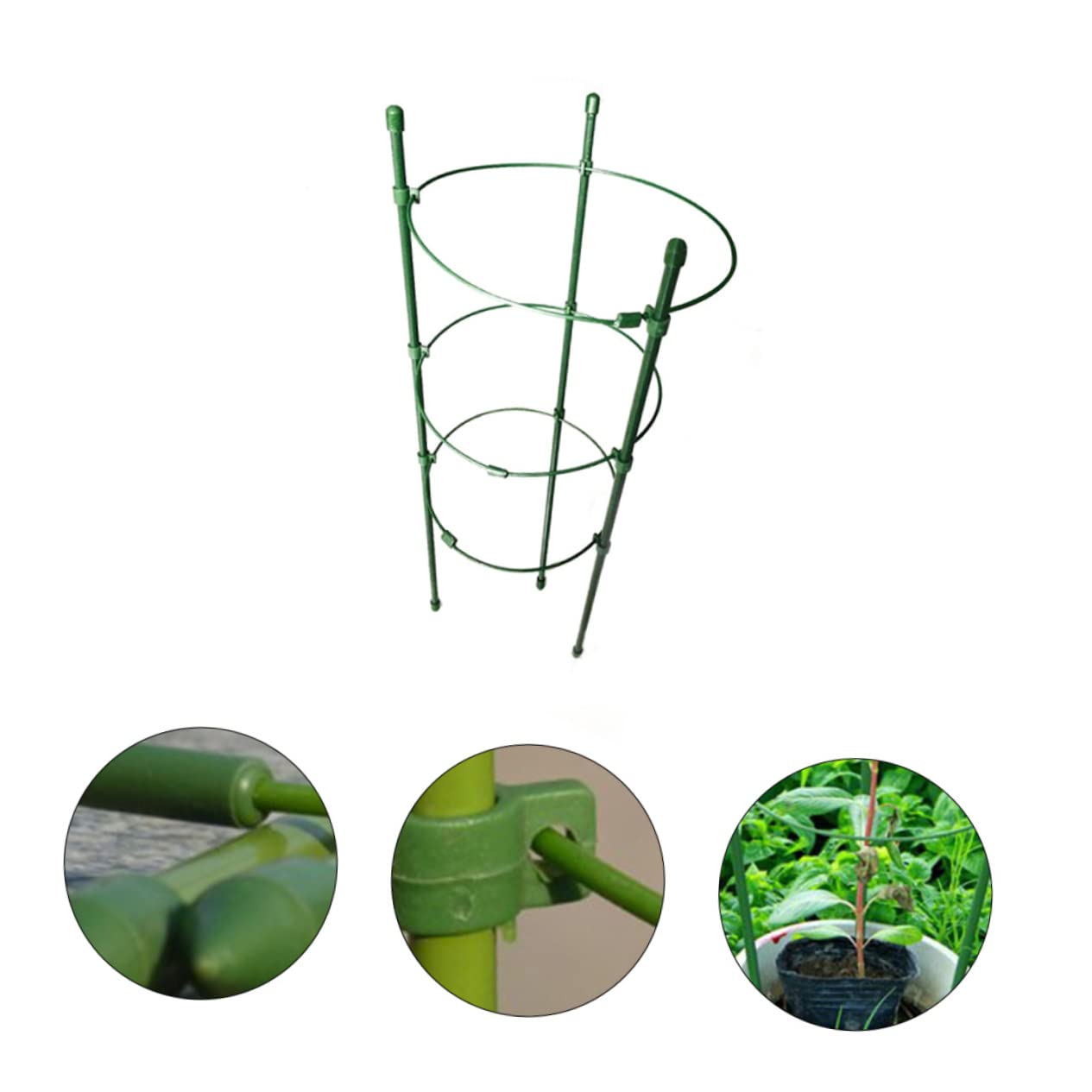 HANABASS 2 Set per Piante Rampicanti Gabbie Rivestito per Peperoni E Facile da Montare E Resistente 4 Pezzi*2