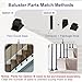 Sidasu 10-Pack Iron Balusters Staircase Rectangular Hollow Stair Spindles Square Craft Spindles Balusters 1/2