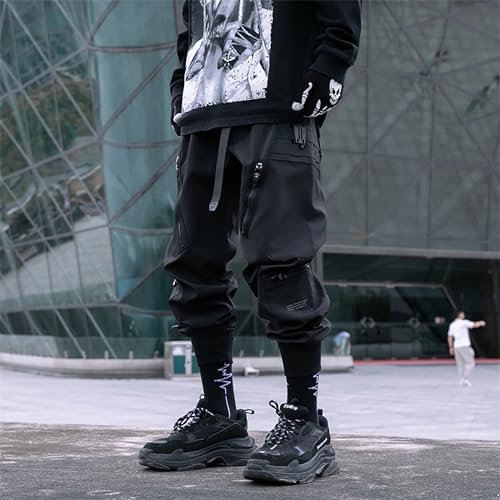 XYXIONGMAO Men's Functional Streetwear Pants Paratrooper Tactical Cargo Pants Dark Goth Pants Men Techwear Mens Harem Pants2