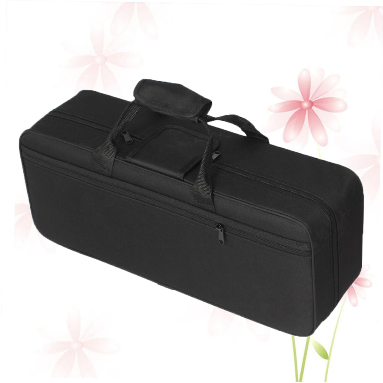Zaino per Tromba Oxford Nero Resistente All'acqua con Doppia Tracolla Regolabile e Due Scomparti con Zip per Musicisti