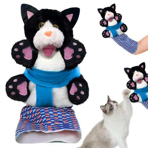 TECHEEL Cat Wrestler Puppet Katzenpuppe Handpuppen Katzen Handpuppe Interaktives Katzenspielzeug Handpuppe Katze Lustige Katzen Puppe Katzenpuppe Wrestler Geschenke Für Katzenliebhaber
