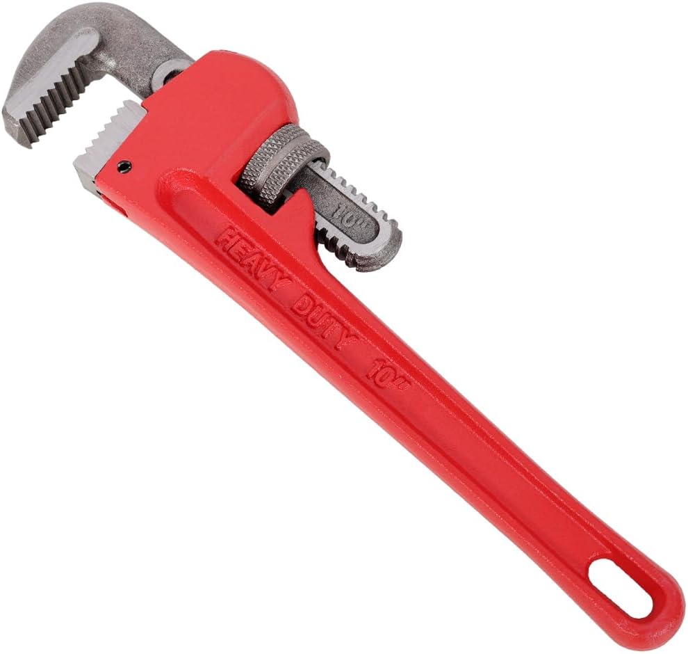 8 & 10 & 14 & 24-inch Straight Heavy Duty Pipe Wrench Set, Plumber Adjustable Alloy Steel Grip