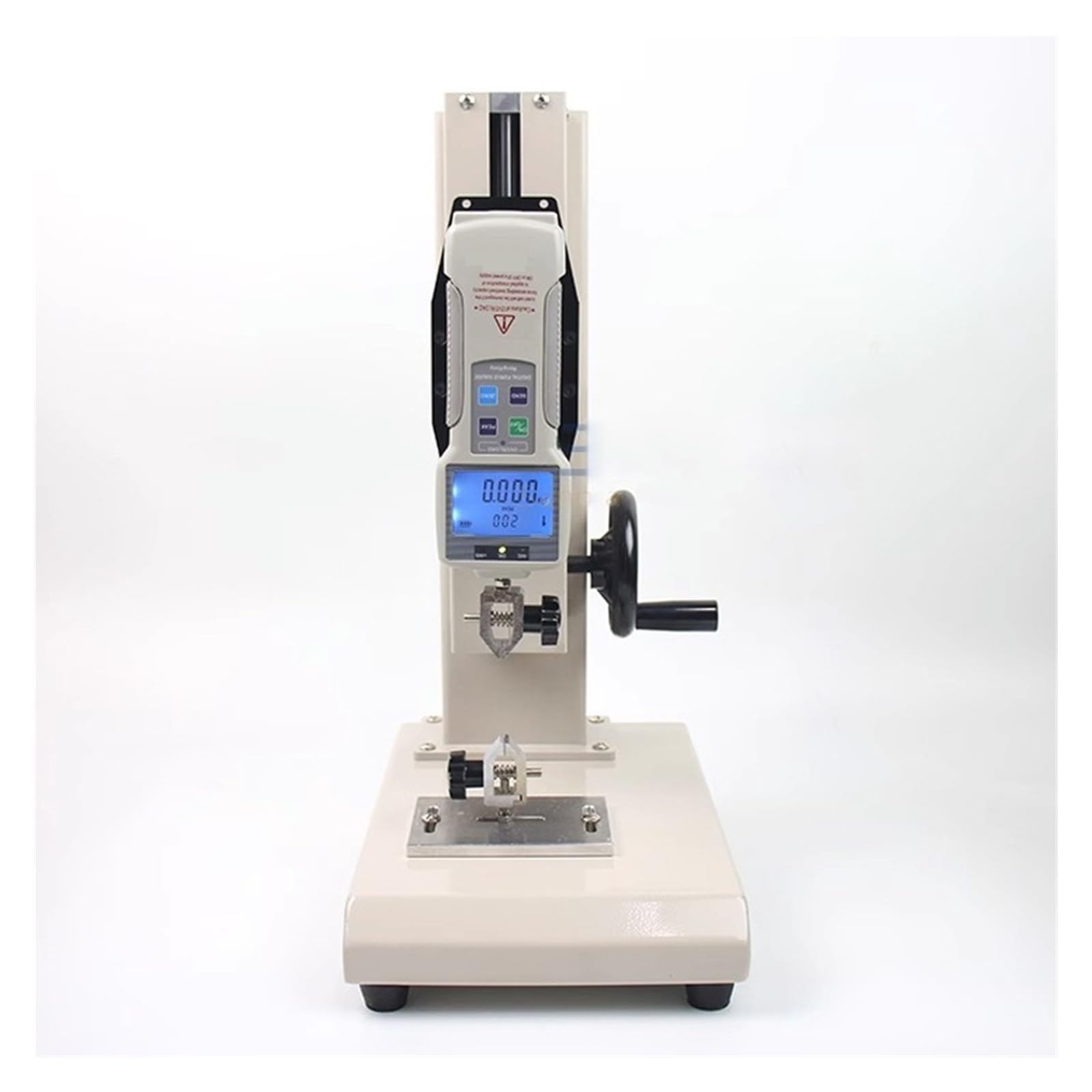 Máquina de prueba de compresión con pantalla digital, probador de base de dinamómetro de tornillo para evaluación mecánica (sin escala, capacidad de 500 N-50 kg)