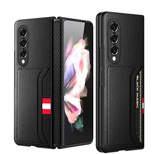 Pochette cuir Samsung Galaxy Z Fold 3 étui charnière avec porte-carte intégré