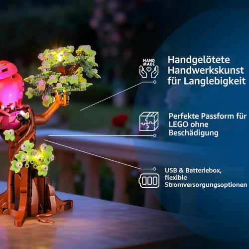 YEABRICKS LED Licht für Lego-21365 LEGO Ideas Turteltauben Bausteine Modell (Bausteine Set Nicht enthalten) – Ansicht 5