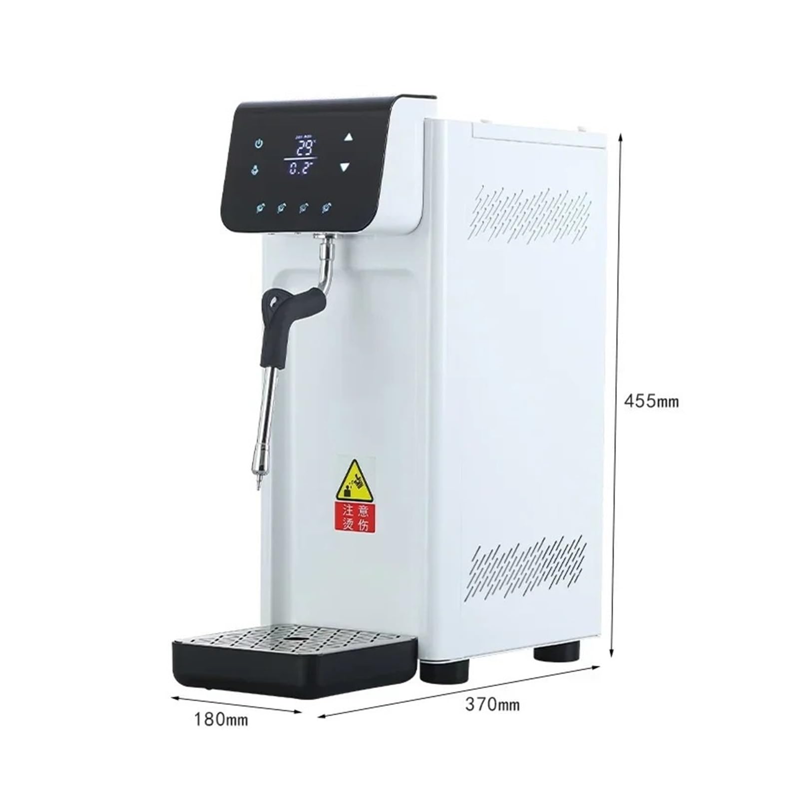 2200W Komercyjna Maszyna Do Spieniania Mleka Ekspres Baniek Kawowych Kawy Espresso Parowa Pianka łAtwe Czyszczenie(With pump,WHITE)