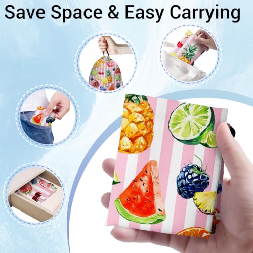 Image of Fruit Drawstring Bag Portable Storage Pouch for Cloth Shoes Party Fitness