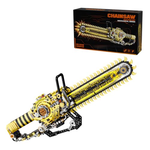 Myth Qholve Mechanical Chainsaw Building Set, 1096-Piece Motorized Model