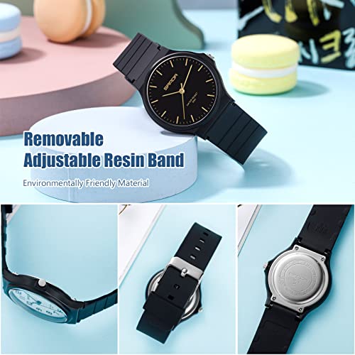 RORIOS Unisex Watch Analog Quartz Watch with Rubber Strap Men Women Simple Design Watch Waterproof Wristwatch for Mens/Womens3