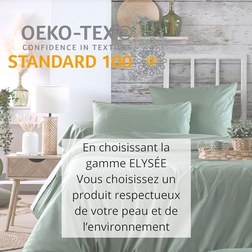 Funda nórdica verde para cama individual hecha en percal de algodón 100% 6