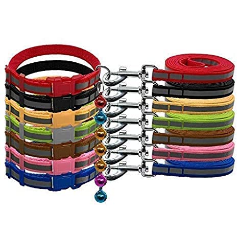 Woofy Adjustable 0.5 Inch Nylon Collar and Leash - Quick Release and Breathable Design Cute Collar Easy Clip Buckle with Bell for Dogs & Cat Small Size (Color as per Availability) - Pack of 1 (B0B12P7DKJ) Amazon Price History, Amazon Price Tracker