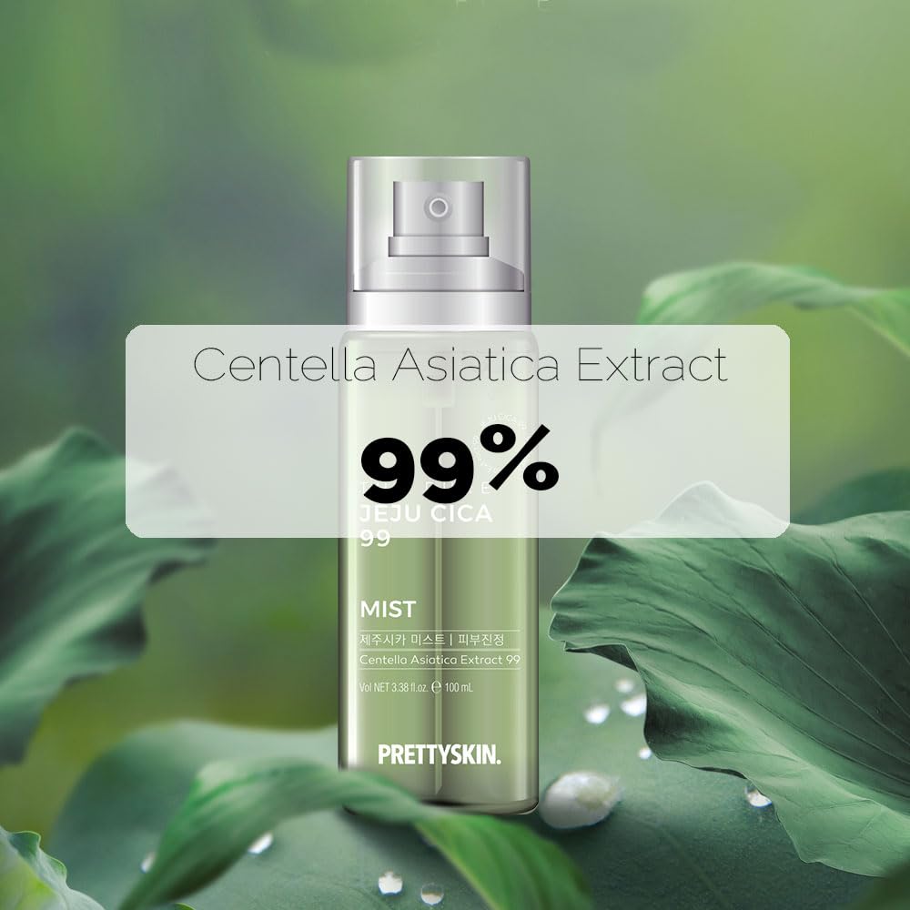 Amazon.com: PRETTYSKIN The Pure Jeju Cica 99 Facial Mist 3.38fl.oz