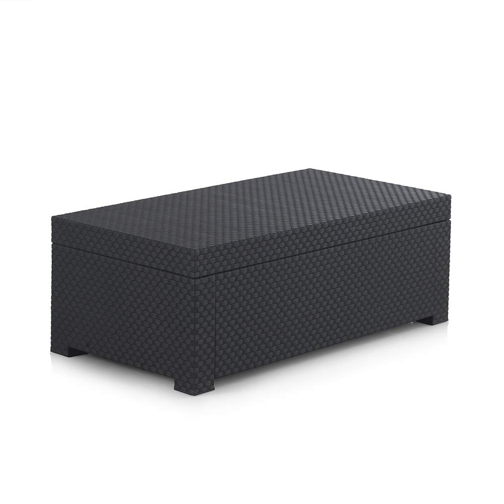 Shaf - Diva | Baul Almacenaje Exterior para Muebles de Jardin - Arcon Exterior Jardin con Almacenaje | Fabricado en España con Materiales Reciclados - Color Grafito