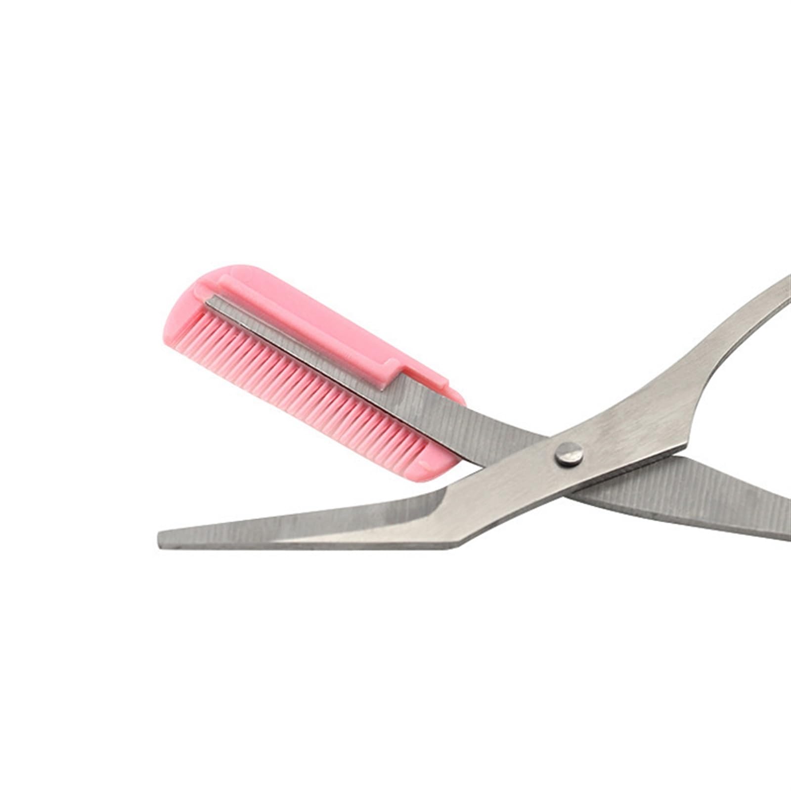 Ciseaux Tondeuse à Sourcils Ciseaux Peigne Acier Inoxydable Ciseaux à Cheveux pour Sourcils Pinces Façonnage Toilettage Tondeuse Accessoires de Maquillage (Bleu)