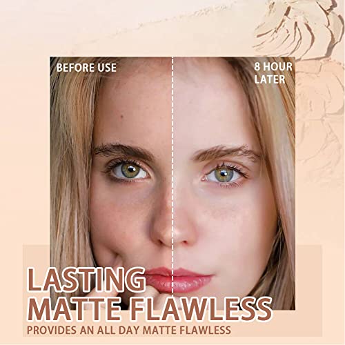 Face Powder Oil Control Pressed Powder Long Lasting Waterproof Face Powder Silk Soft Mist Spf Cosmetics Smooth Texture Pan #TOP2