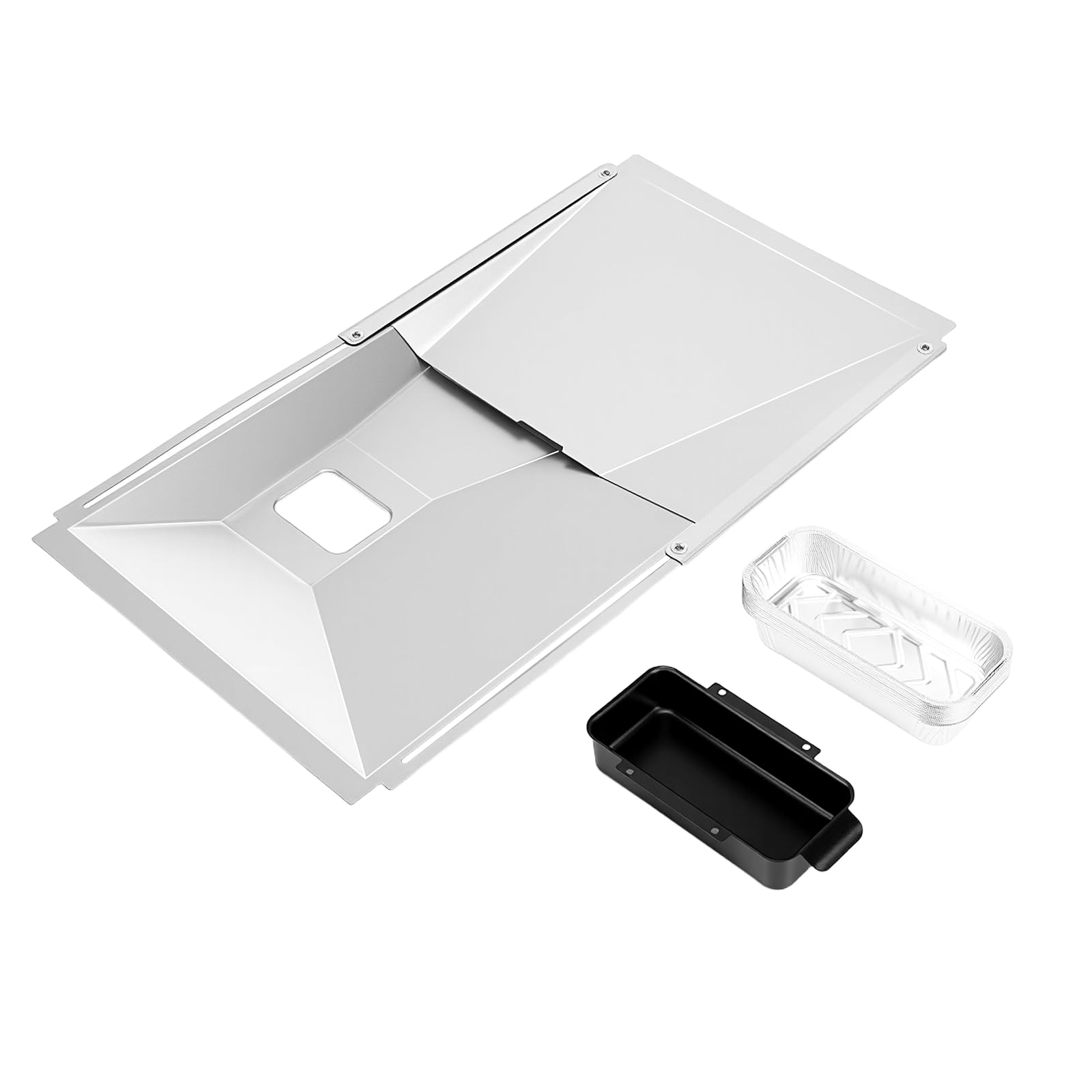 GRISUN Vaschetta di raccolta del grasso regolabile da 38 a 65 cm, universale con vaschetta di raccolta per barbecue a gas da 2 a 4 bruciatori, Charbroil, Dyna Glo, Nexgrill, Kenmore, Uniflame e molto