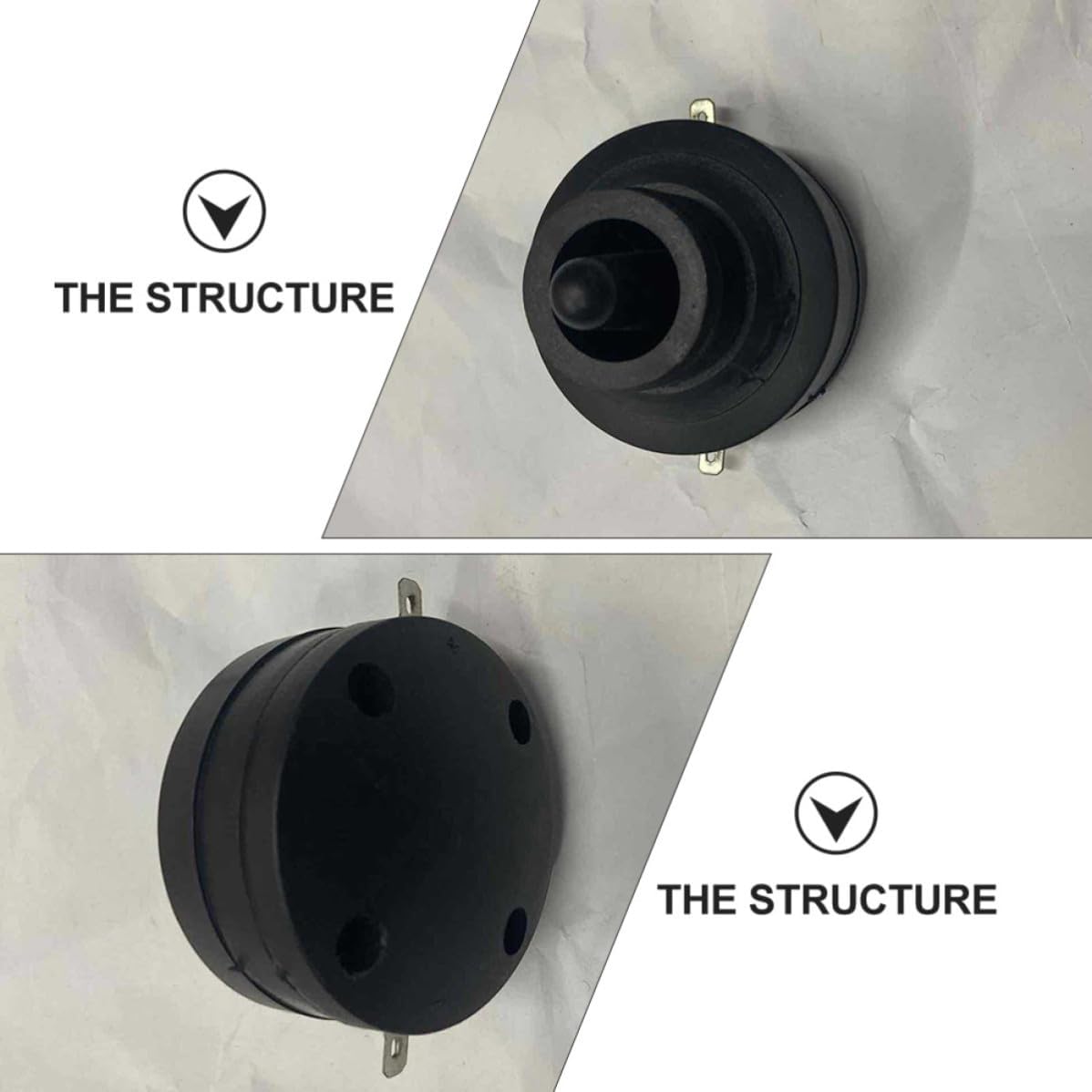 MAGICLULU 4pcs Car Tweeter Loudspeaker Replacement Piezoelectric Buzzer Plastic Horn for Car Audio System with Fashionable Solid Appearance for Auto Horn or Party Air Use