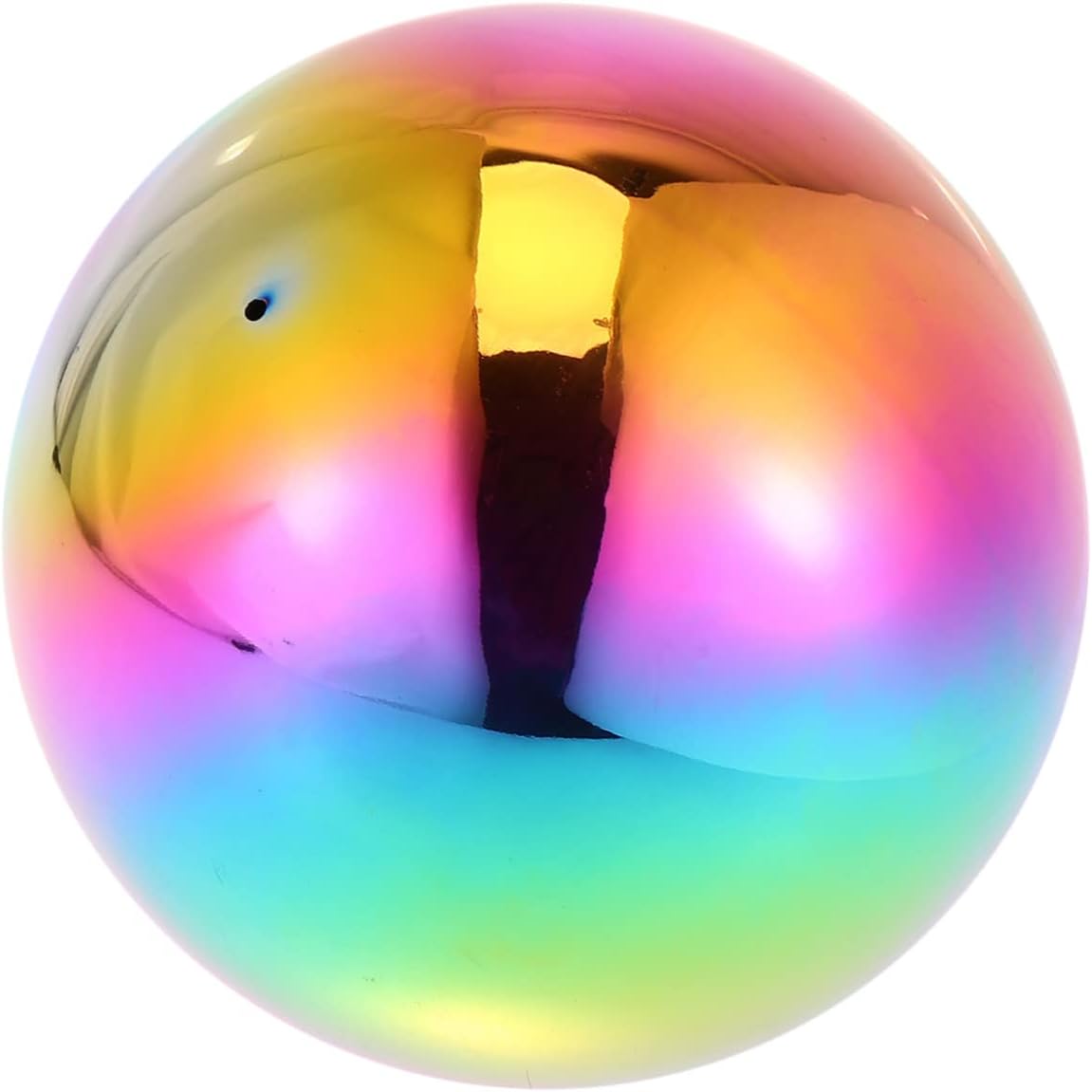 DULAI 3 pcs Decorative Spheres Gazing Globe Landscape Gazing Desktop Gazing Ornament Rainbow Gazing Sphere Outdoor Mirror Ball Polished Hollow Floating Metal Disco Colored Balls Boutique