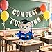 Personalized Class of 2026 Graduation Bear with Eyeglass, Graduation Gift for Girls Boys Kindergarten, College, Customized Stuffed Animal with Photo Text School Logo