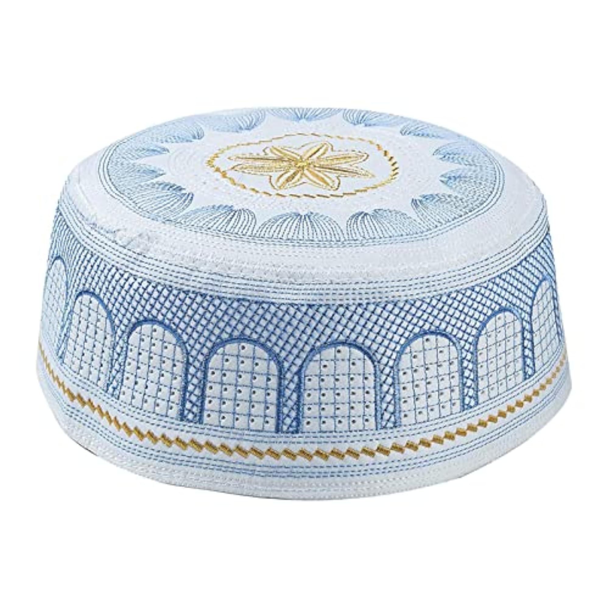 Islamic Muslim Men's Prayer Kufi Hat, Skull Cap