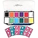 Maydear Face Paint Kit for Kids with Safe and None Toxic FDA Compliant Water Based 12 Color Palette (X-Large) with 30 Stencils and 2 Brushes