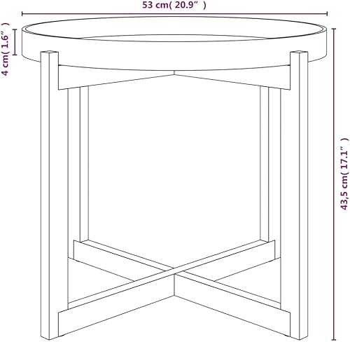 Miniatura 2 de Mesa auxiliar redonda de almacenamiento, mesa auxiliar moderna para sala de estar, dormitorio, oficina, balcón, 20.9 x 20.9 x 17.1 pulgadas, color