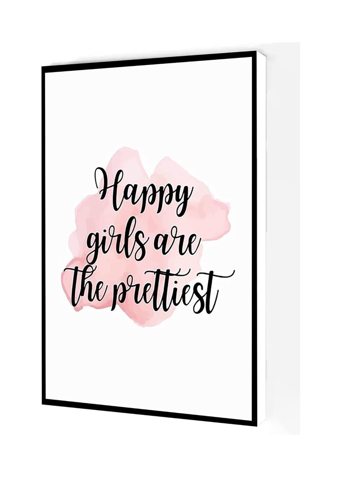 MDBJTCYZN Happiness Quote Wall Decor - Modern Motivational Art Print for Home, Office and Dorm Aesthetic(Framed,12X18inch(30X45cm))
