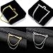LHCHGEN 4 pcs Men's Tie Chain Men Tie Pins Shirt Collar Pin Fashion Necktie Clips and Chains Men's Classic Tie Clips Tie Chain for Men,Tie Pin Shirt Accessories,for Wedding,Business,Gift (2 color)