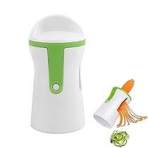 Joyzan Spiralizzatore Di Verdure, Taglia a Spaghetti Affetta Spiralizer Zucchine Julienne Tagliaverdure Manuale con Contenitore Tagliapasta Per Cetriolo Patate Cipolla Spirale Pasta Tagliatella