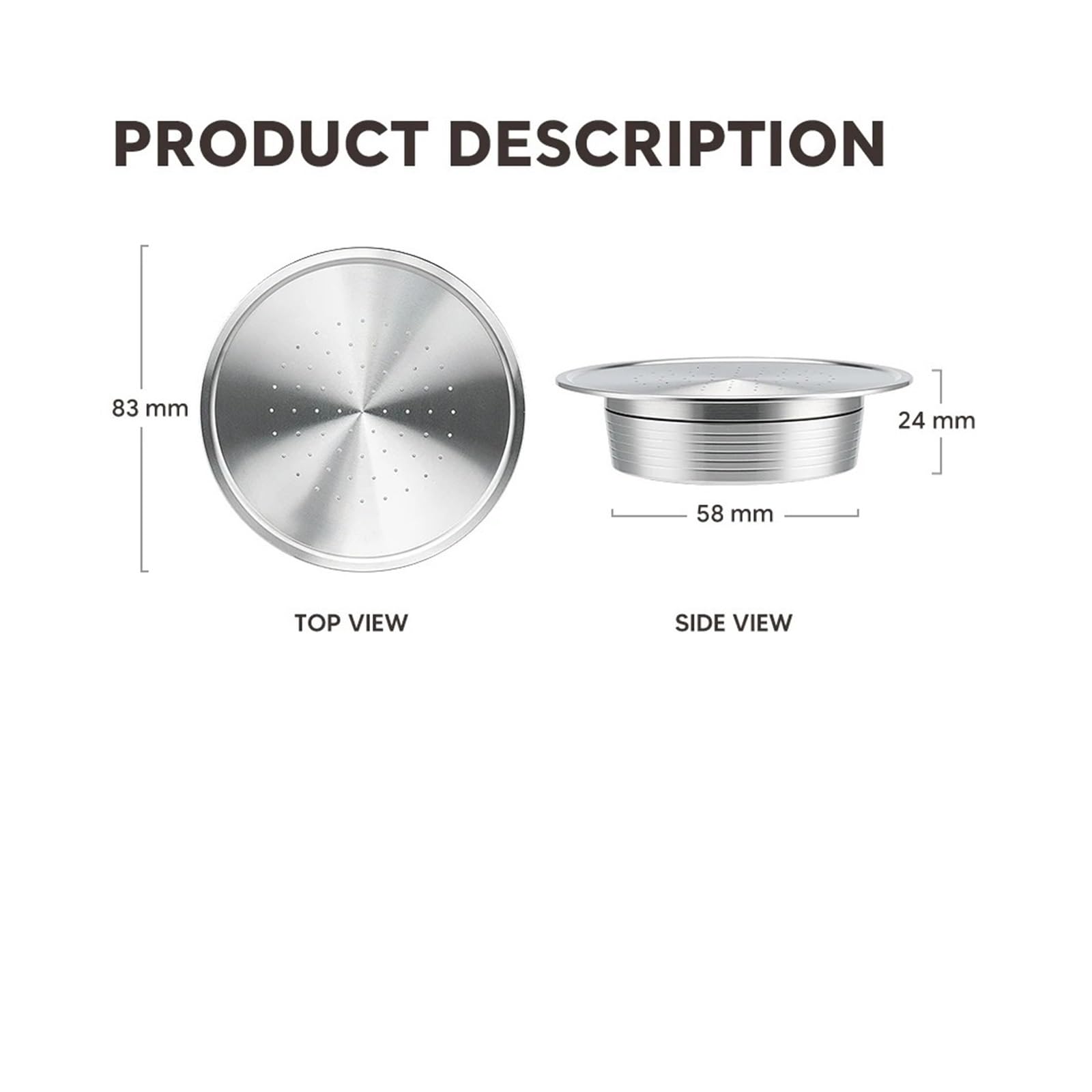 Filtro de cápsula café for bolsa reutilizable acero inoxidable | 3 pcs senseo