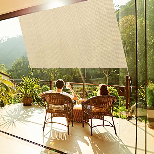 Voile d'ombrage rectangulaire 1.2 x 1.2 m extérieur perméable crème