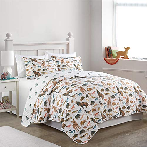 WANWEN - Reversible Bedspread Set 1 Pieces Bouti Bedspread 230x250cm Retro Style with Lowering Bedspread Patchwork Bedspread for Single Bed Little Surprise