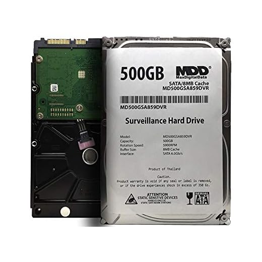 MaxDigitalData 500GB 8MB Cache 5900PM SATA 6.0Gb/s 3.5" Internal Surveillance CCTV DVR Hard Drive (MD500GSA859DVR) - w/ 2 Year Warranty