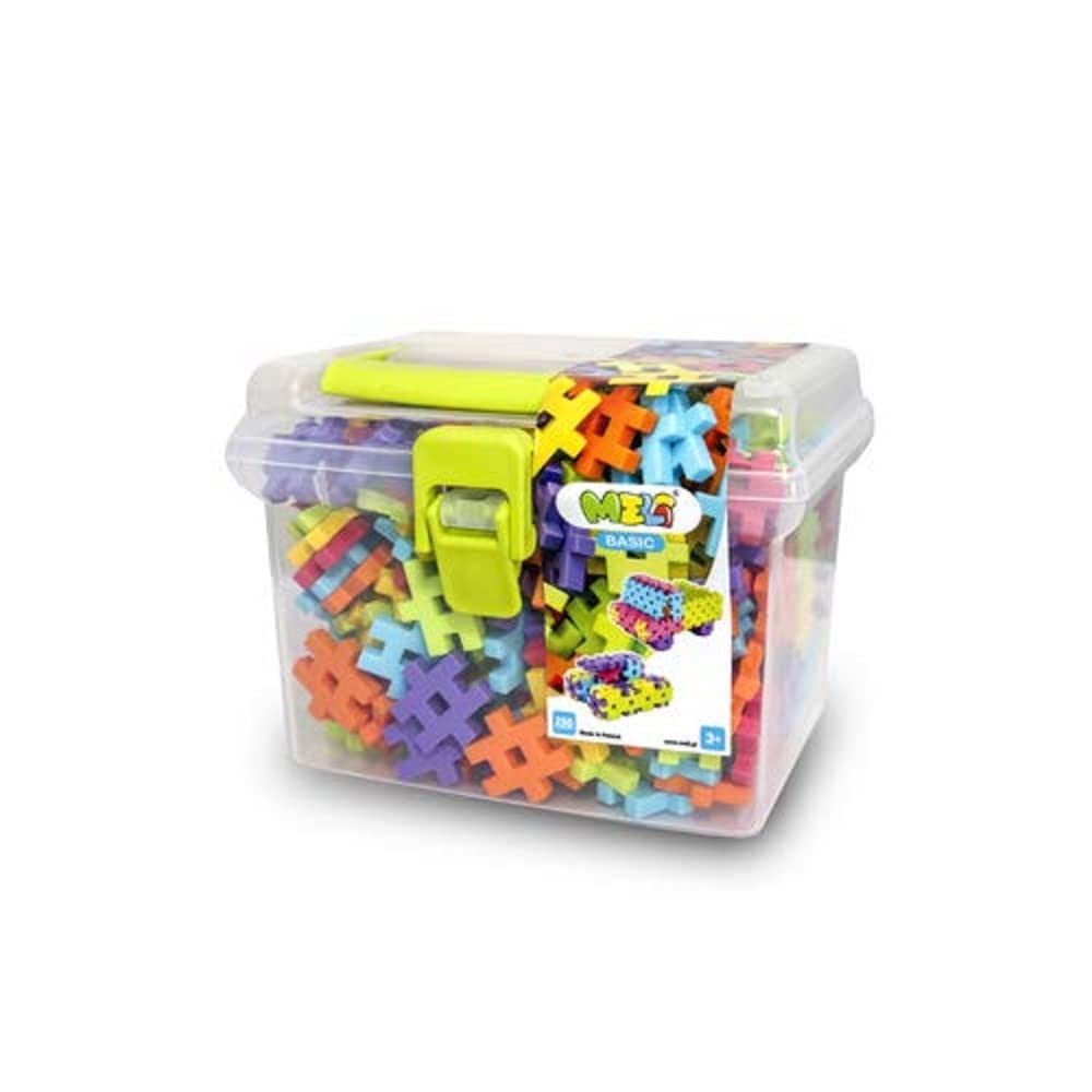 Meli - Basic Travel Box 250pcs Building Sets, Colour (Multicoloured) (50002), Multi-coloured (Multi-coloured), 32 cm x 21 cm x 11 cm