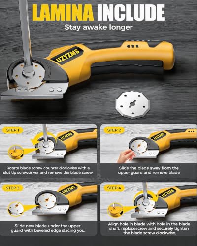 Image of Electric Scissors, Cardboard Cutter, With LED Light, High-Efficiency Brushless Motor, 2000mAh Battery, Tungsten Steel Blade, Suitable for Cloth, Cardboard, Carpet Wire Rope Cutters O-Y