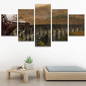 SIGNWIN 5 Panel Canvas Wall Art Modern Art...