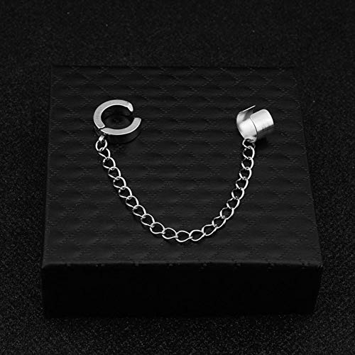 Cartilage Wide Cuff Drop Dangle Small Hoop Earrings for Women Men Boys Punk Hypoallergenic Stainless Steel Clip On Huggie Little Hoops Crawler Climbers Threader Chain Earrings Son2