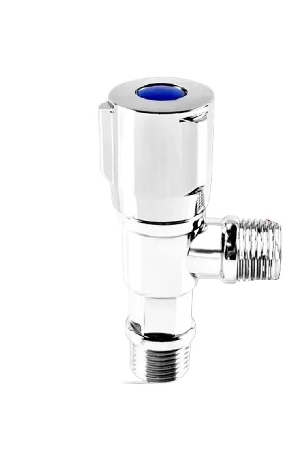 Yilwpv Silver-Single 2 Pcs Angle Valve Faucet Water Stop Toilet Filling Control Tap Switch For Bathroom Kitchen Accessories For Bathroom(Silver-Single)