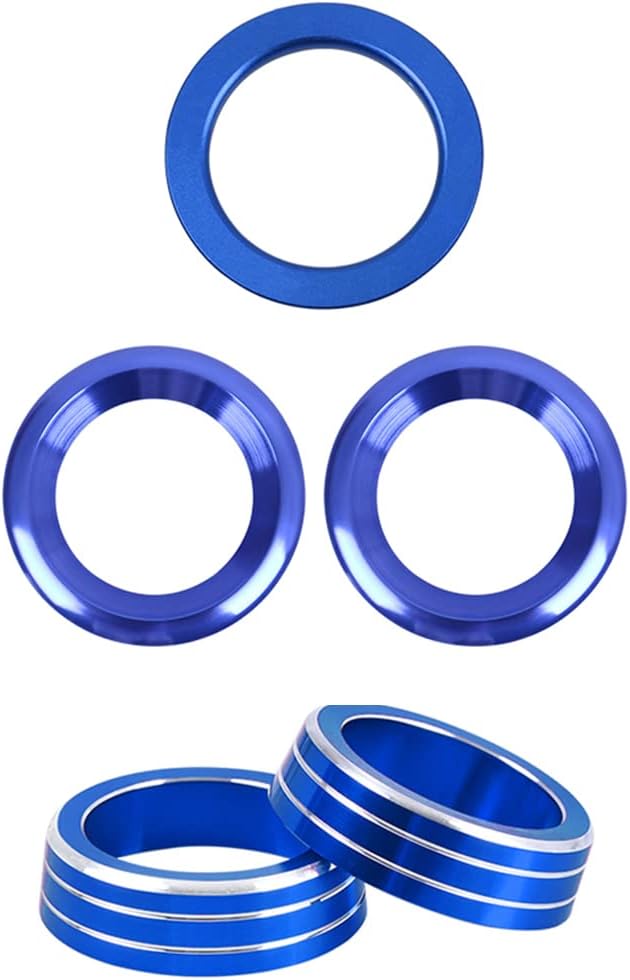 TopDall Audio Speaker Engine Auto Press Start Ignition AC Climate Knob Ring Sticker Compatible for Honda Civic