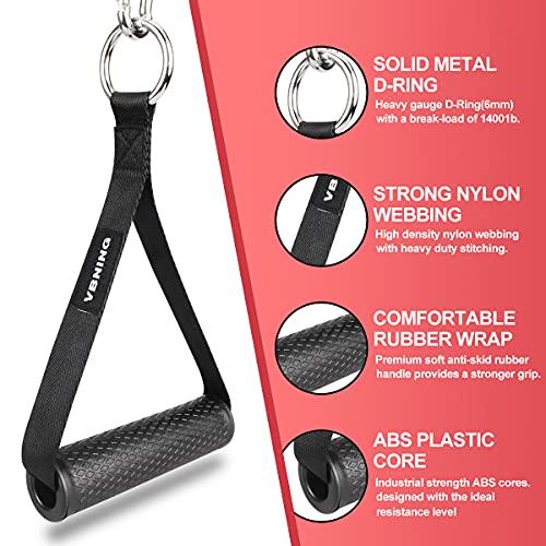 Gym Resistance Bands Handles With Clips And Ankle Straps For Cable Machines — Gym Accessories For Glute Workouts, Leg Extensions, Triceps Pull Down Cable Attachments For Gym.(Black) #TOP2