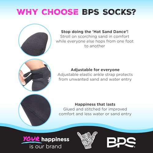 Image of BPS 'Aqua Series' 3mm Neoprene Water Socks for Sand, Beach, Soccer, Volleyball, Wetsuit Booties