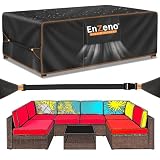 Enzeno Funda Muebles Exterior con Salidas de Aire Funda para Muebles de Jardín Impermeable Anti Viento Cubierta para Muebles de Jardin Tela Oxford 420D Fundas Protectora 300x250x100cm